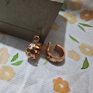 Chaumet 18K Gold Pavé Diamond Earrings